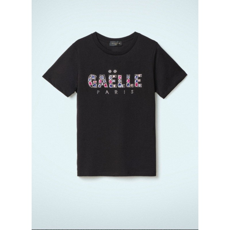 Gaëlle Paris T-shirt girocollo - Nero GAABW00700