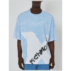 John Richmond T-shirt oversize effetto vintage - Azzurro UMP24047TS