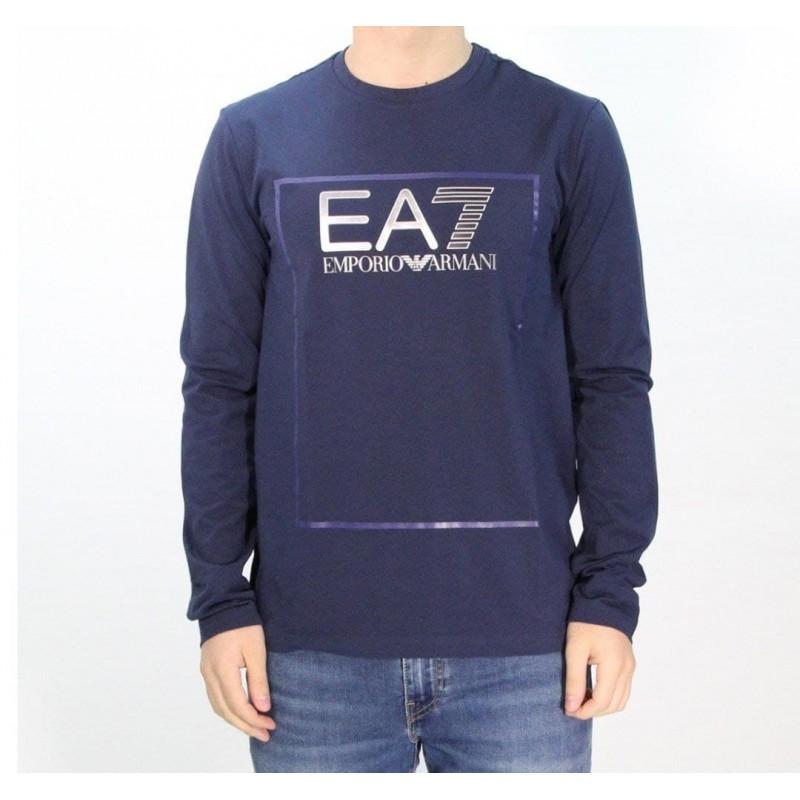 EMPORIO ARMANI EA7 T-shirt maniche lunghe blu