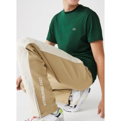 LACOSTE T-shirt TH6709-00 a girocollo in jersey di cotone Pima tinta unita Verde