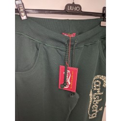 Carlesberg Pantalone sportivo con logo strass - Verde