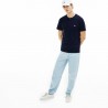 Lacoste T-shirt a girocollo in jersey di cotone Pima tinta unita - Blu marine TH0884 00 166