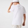Lacoste T-shirt con collo a serafino in jersey di cotone Pima tinta unita - Bianco TH0884-00