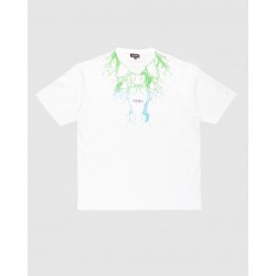Phobia Archive T-shirt fulmine verde e azzurro - Bianco PH/1WGRLB