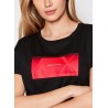 Armani Exchange T-shirt boyfriend fit in cotone organico  - Nero 3LYTBD YJ3RZ 1200