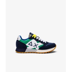 Sun68 Sneakers Jaki tricolors - Navy blu e verde prato Z33112 COLORE 0788