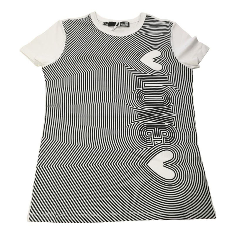 Love Moschino T-shirt tighe - Bianco W4F732QE1951