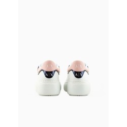Armani Exchange Sneakers in pelle con dettaglio a contrasto - Bianco XDX108XV7311S932