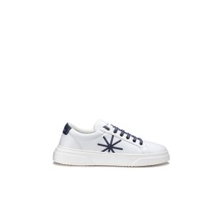 Manuel Ritz Sneakers logo in pelle - Bianco Blu 3532Q516_233858_89